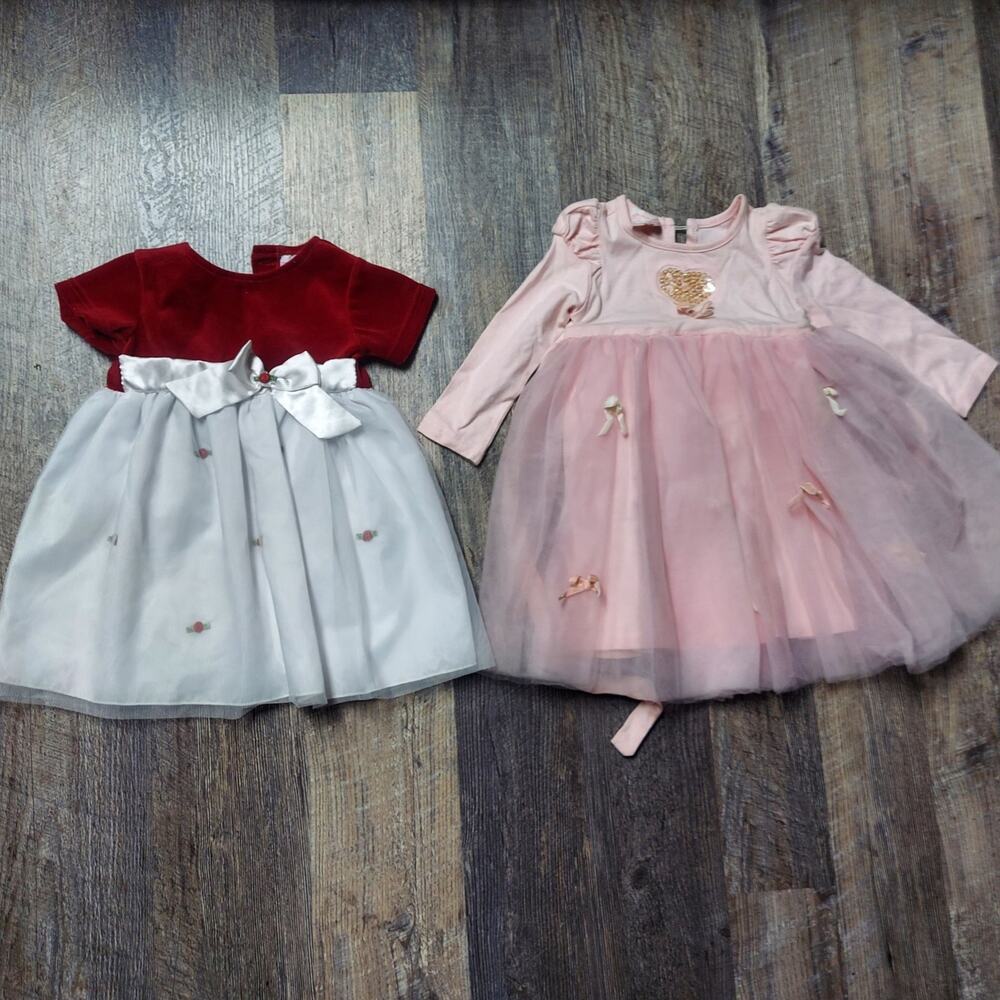 Baby Biscotti & Little Lindsey Girls Dress Bundle 18 Months Tulle Party Dresses